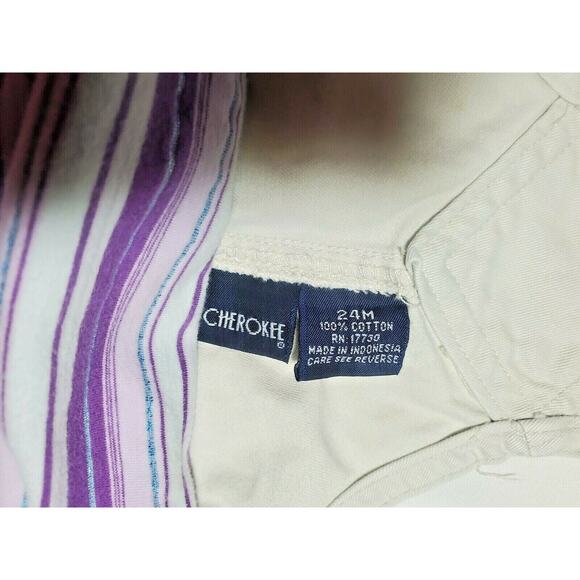 Vintage 1990s Baby Girls Cherokee Old Navy Khaki Overalls Outfit Set 24m 2T - Picture 9 of 10